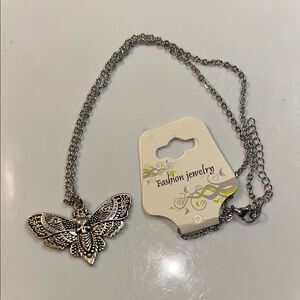 Silver Butterfly Pendant Necklace